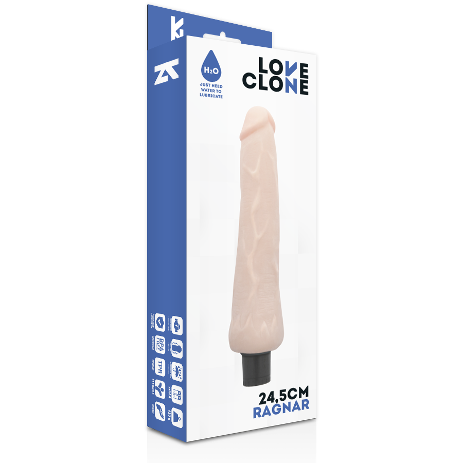 LOVECLONE - VIBRATEUR AUTOLUBRIFIANT RAGNAR 24.5 CM -O- 3.5 CM LOVECLONE