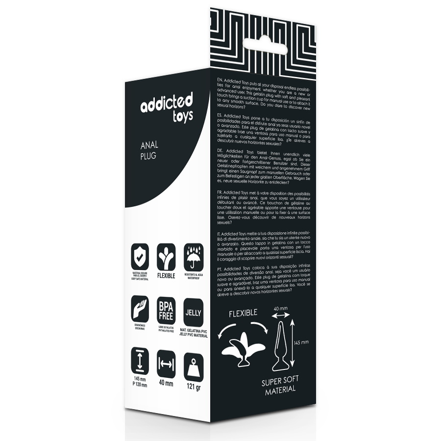 ADDICTED TOYS - PLUG ANAL 14.5 CM NOIR ADDICTED TOYS
