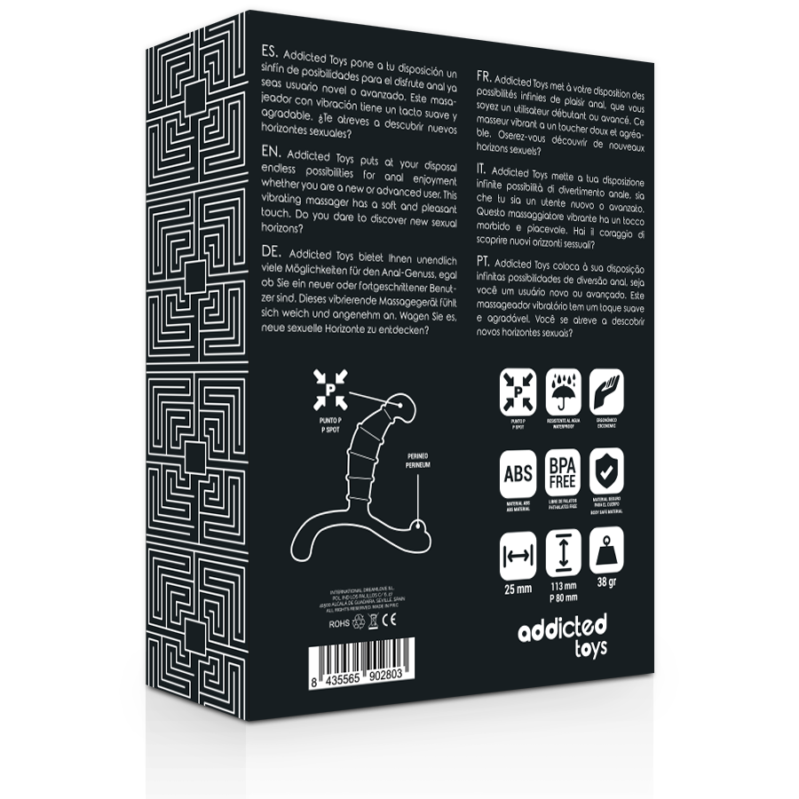 ADDICTED TOYS - PLAISIR ANAL PROSTATE NOIR ADDICTED TOYS