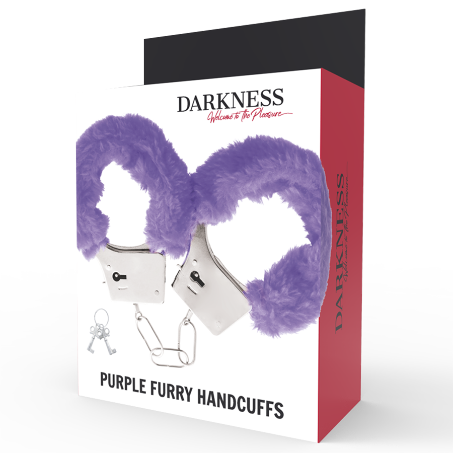 DARKNESS - MENOTTES EN MÉTAL DOUBLÉES LILAS DARKNESS BONDAGE