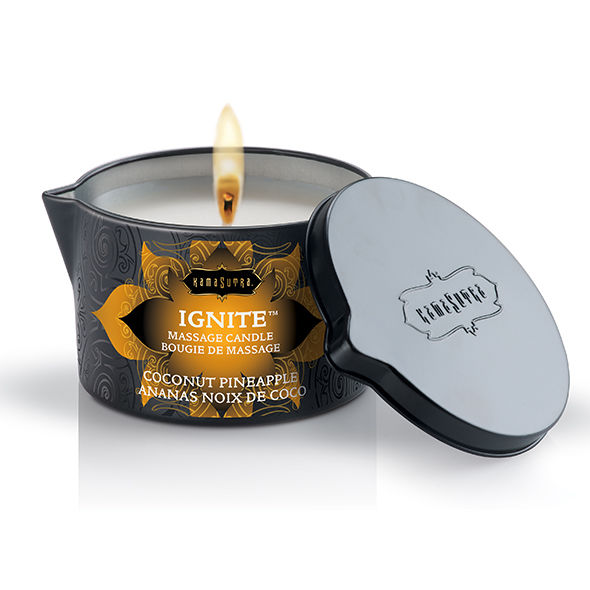 KAMASUTRA - BOUGIE DE MASSAGE COCO ET ANANAS 170GR KAMASUTRA COSMETICS
