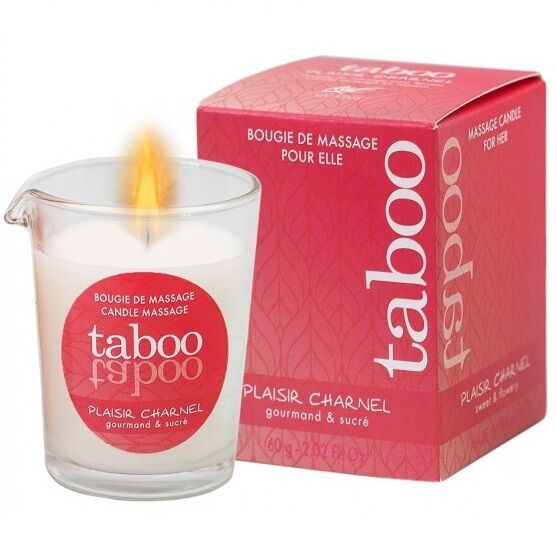 RUF - BOUGIE DE MASSAGE TABOU POUR SON PLAISIR CHARNEL ARÔME FLEUR DE CACAO RUF