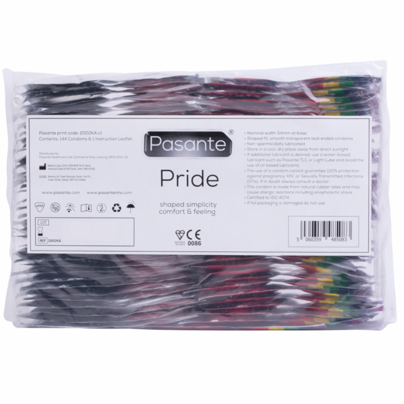 PASANTE - PRÉSERVATIFS FORMAT GAY PRIDE 144 PACK PASANTE
