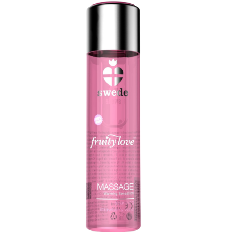 SWEDE - FRUITY LOVE HUILE DE MASSAGE EFFET CHAUFFANT VIN MOUSSEUX FRAISE 120 ML SWEDE