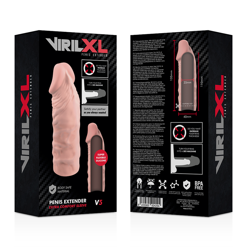 VIRILXL - EXTENSION NATURELLE DU PÉNIS EN SILICONE LIQUIDE V5 VIRILXL
