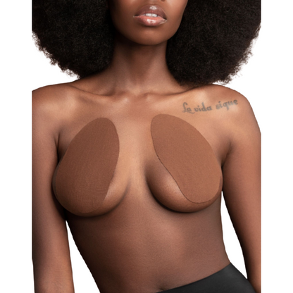 BYE-BRA - RENFORCEMENTSEINS + 3 PAIRES SATINÉES BRUN BONNET D/F BYE BRA - PULL UPS