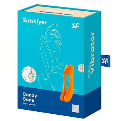 SATISFYER - VIBRATEUR  DOIGTS CANDY CANE ORANGE SATISFYER VIBRATOR