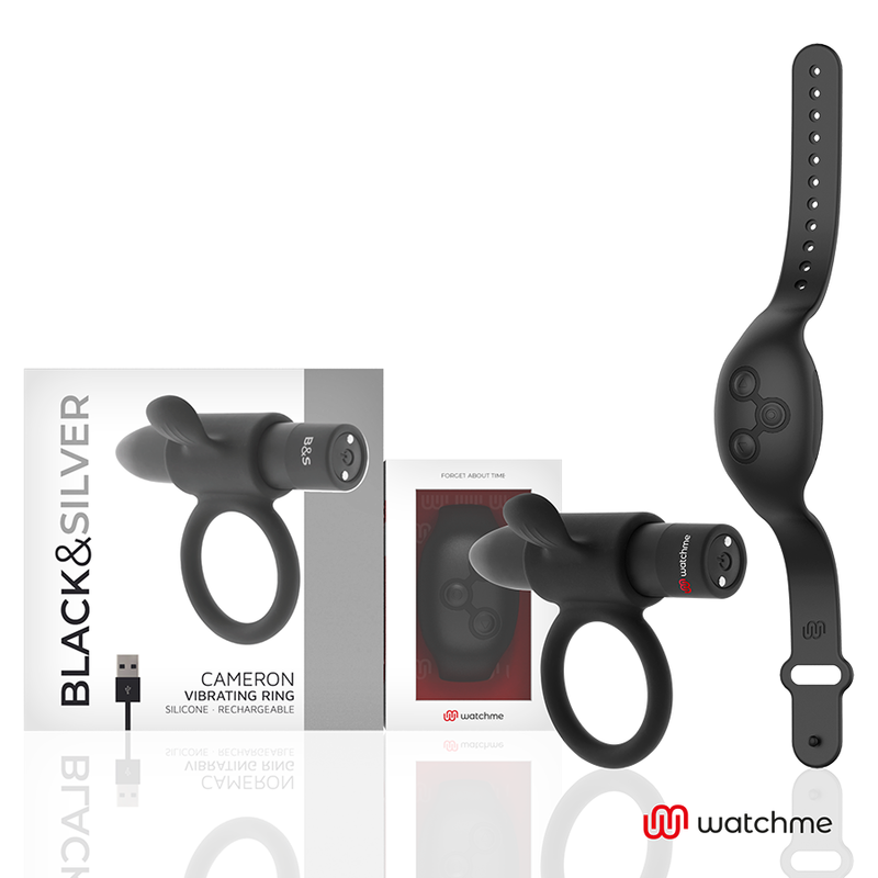 BLACK&SILVER - COCKRING À TÉLÉCOMMANDE CAMERON WATCHME BLACK&SILVER