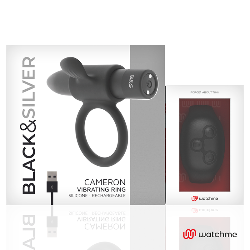 BLACK&SILVER - COCKRING À TÉLÉCOMMANDE CAMERON WATCHME BLACK&SILVER