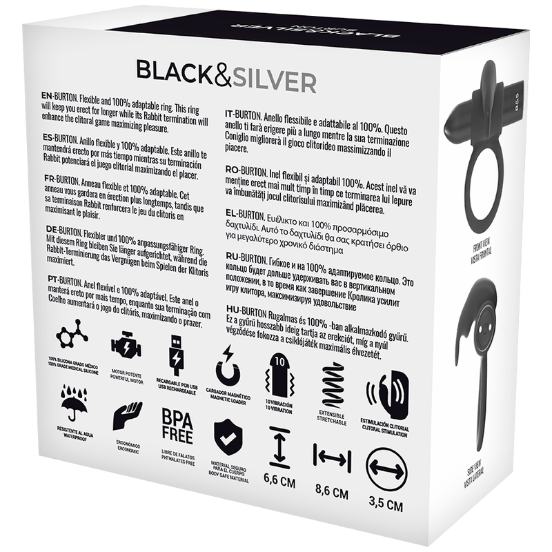 BLACK&SILVER - BURTON TÉLÉCOMMANDE COCKRING WATCHME BLACK&SILVER
