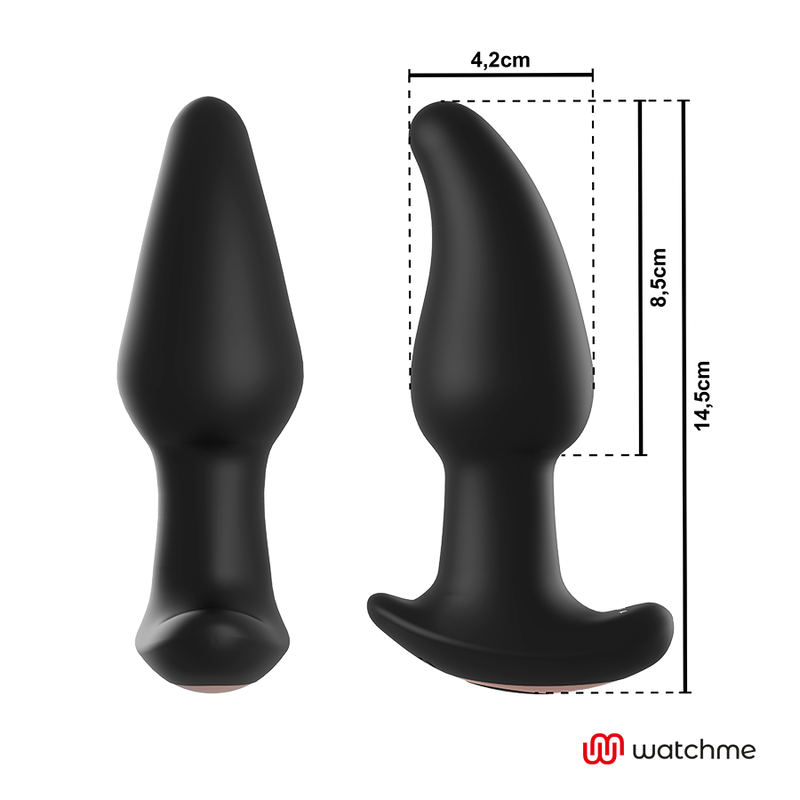 ANBIGUO - VIBRATEUR ANAL PLUG TÉLÉCOMMANDE WATCHME AVEC ROTATION DES PERLES AMADEUS ANBIGUO