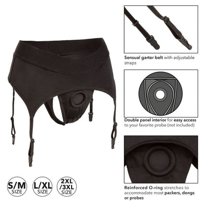 CALEXOTICS - BOUNDLESS STRING AVEC JARRETIÈRE L/XL CALEXOTICS