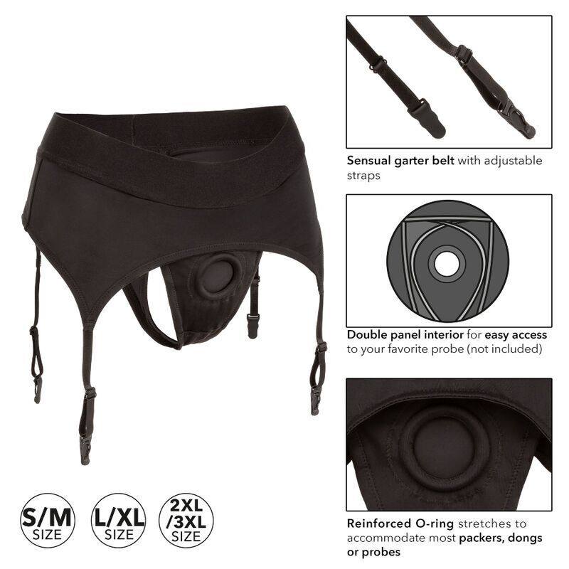 CALEXOTICS - BOUNDLESS STRING AVEC JARRETIÈRE S/M CALEXOTICS