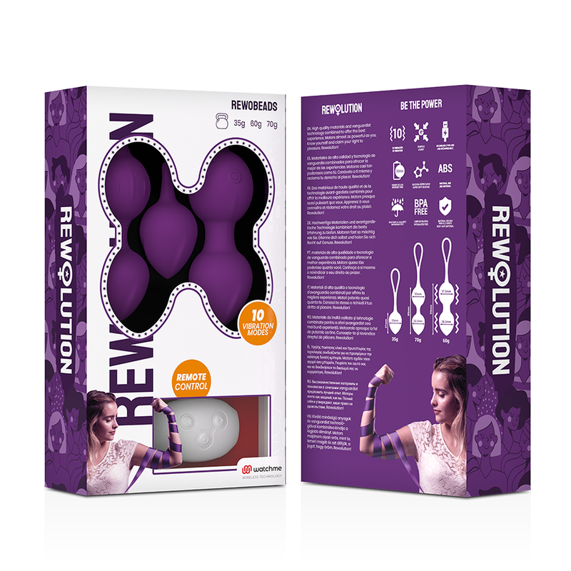REWOLUTION - REWOBEADS BALLES VIBRANTES TÉLÉCOMMANDE AVEC TECHNOLOGIE WATCHME REWOLUTION