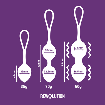 REWOLUTION - REWOBEADS BALLES VIBRANTES TÉLÉCOMMANDE AVEC TECHNOLOGIE WATCHME REWOLUTION