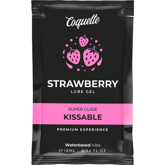 COQUETTE COSMETICS - LUBRIFIANT KISSABLE BASE DEAU DE FRAISE POCHE 10 ML COQUETTE COSMETICS