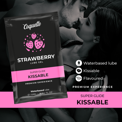 COQUETTE COSMETICS - LUBRIFIANT KISSABLE BASE DEAU DE FRAISE POCHE 10 ML COQUETTE COSMETICS