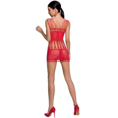 PASSION - FEMME BS090 BODYSTOCKING ROUGE TAILLE UNIQUE PASSION WOMAN