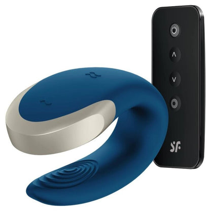 SATISFYER - VIBRATEUR DOUBLE LOVE LUXURY PARTNER BLEU SATISFYER PARTNER