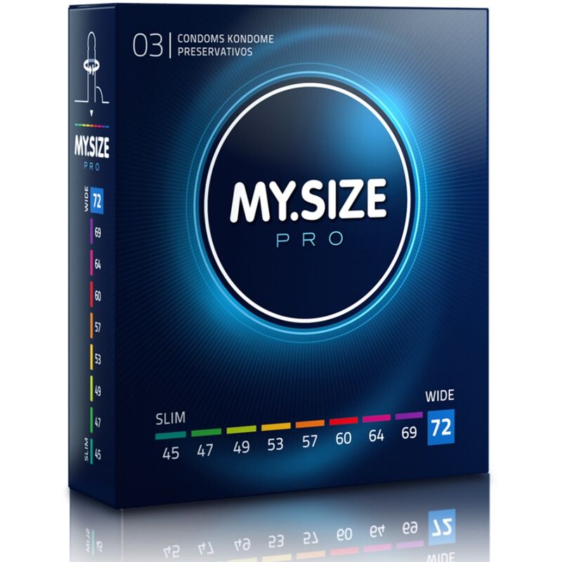 MY SIZE - PRO PRÉSERVATIFS 72 MM 3 UNITÉS MY SIZE PRO