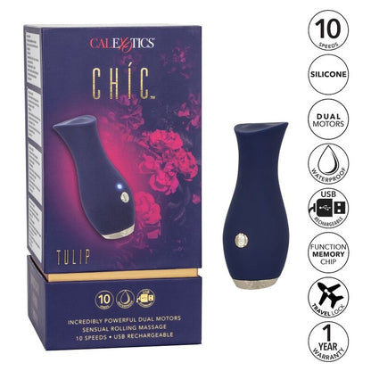 CALEXOTICS - MASSEUR CHIC TULIPE BLEU CALEXOTICS