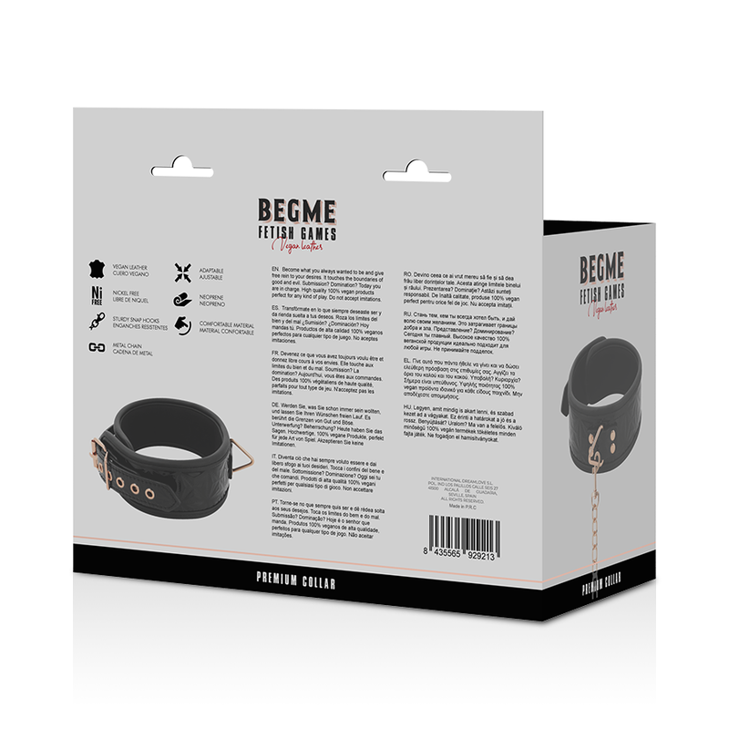BEGME - BLACK EDITION PREMIUM COLLIER EN CUIR VEGAN BEGME BLACK EDITION
