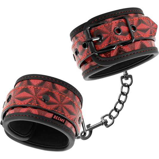 BEGME - CHEVILLES PREMIUM ÉDITION ROUGE AVEC DOUBLURE EN NÉOPRÈNE BEGME RED EDITION