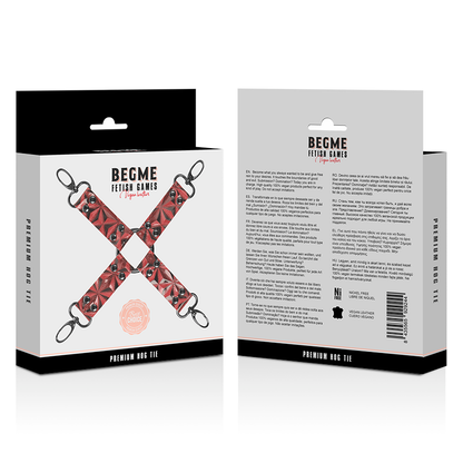 BEGME - CRAVATE DE PORC EN CUIR VÉGAN PREMIUM ÉDITION ROUGE BEGME RED EDITION