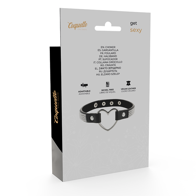 COQUETTE CHIC DESIRE - RAS DE COU EN CUIR VEGAN AVEC COEUR COQUETTE ACCESSORIES