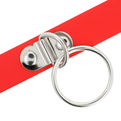 COQUETTE CHIC DESIRE - COLLIER CUIR VEGAN ROUGE FEMME ACCESSOIRE FÉTICHE COQUETTE ACCESSORIES