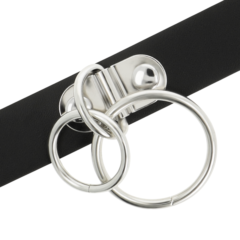 COQUETTE CHIC DESIRE - RAS DE COU DOUBLE ANNEAU EN CUIR VÉGAN COQUETTE ACCESSORIES
