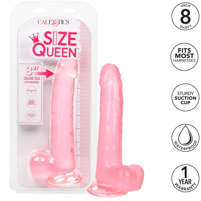 CALEXOTICS - GODE REINE TAILLE ROSE 20.3 CM CALEXOTICS