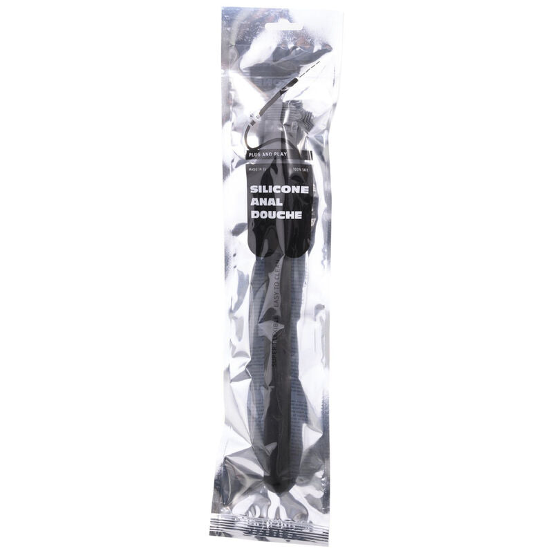 ALL BLACK - DOUCHE ANAL SILICONE SISTEMA STOPPER 27 CM ALL BLACK
