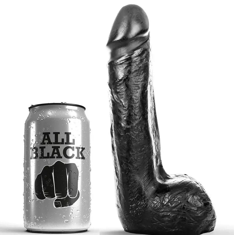 ALL BLACK - GODE RÉALISTE NOIR DOUX 20 CM ALL BLACK