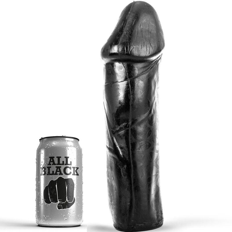 ALL BLACK - DONG 28 CM SANS TESTICULES ALL BLACK