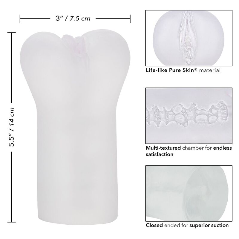 CALEXOTICS - BOUNDLESS VULVA STROKER - TRANSPARENT CALEXOTICS