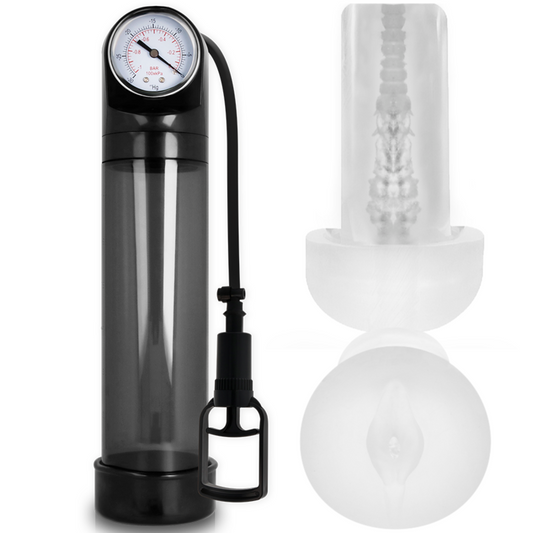 ACCRO À LA POMPE - RX9 NOIRE AVEC MASTURBATEUR PUMP ADDICTED