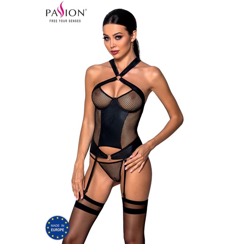 PASSION - AMANDA CORSET CUIR ÉCOLOGIQUE L/XL PASSION WOMAN