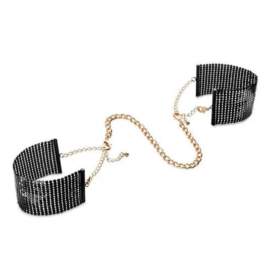 BIJOUX - DÉSIR MÉTALLIQUE MENOTTES EN MAILLE MÉTAL NOIR BIJOUX DESIRE METALLIQUE