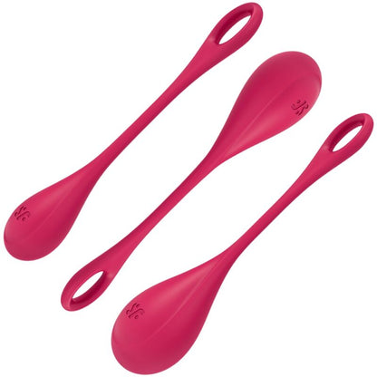 SATISFYER - ENSEMBLE ENTRAÎNEMENT YONI POWER 1 ROUGE SATISFYER BALLS