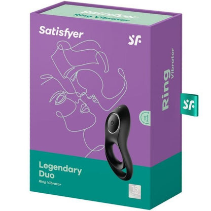 SATISFYER - VIBRATEUR  ANNEAU DUO LÉGENDAIRE NOIR SATISFYER RING