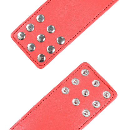 OHMAMA FETISH - MENOTTES ROUGES AVEC FERMETURE À PRESSION OHMAMA FETISH