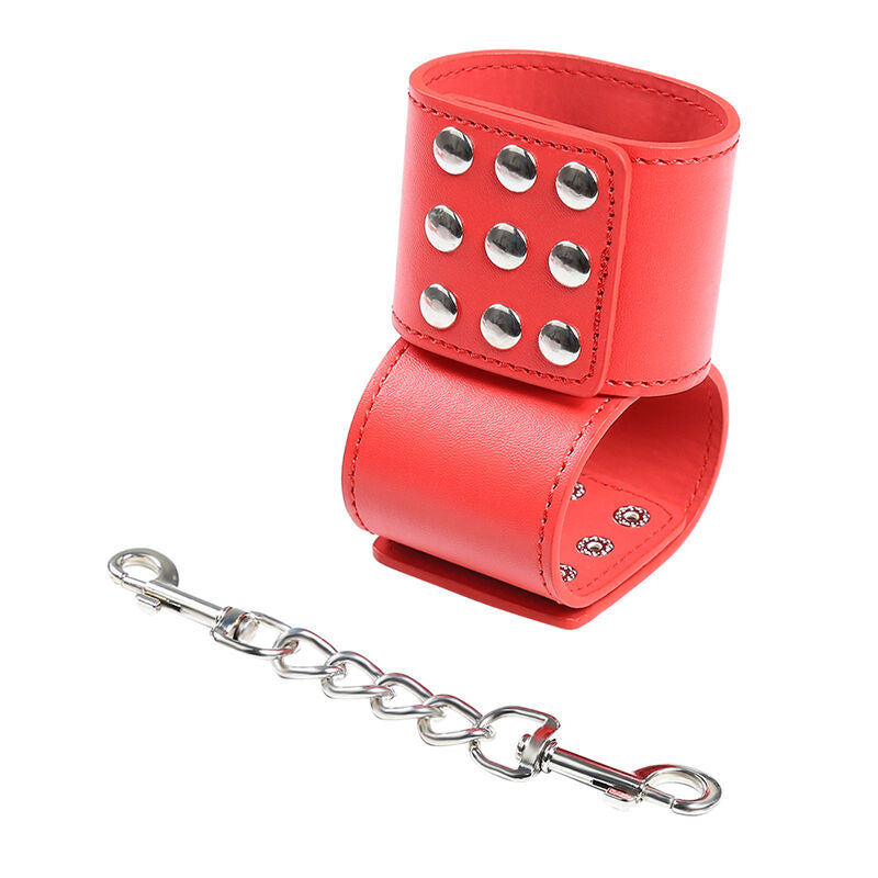 OHMAMA FETISH - MENOTTES ROUGES AVEC FERMETURE À PRESSION OHMAMA FETISH