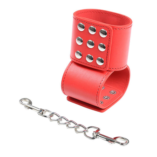 OHMAMA FETISH - MENOTTES ROUGES AVEC FERMETURE À PRESSION OHMAMA FETISH