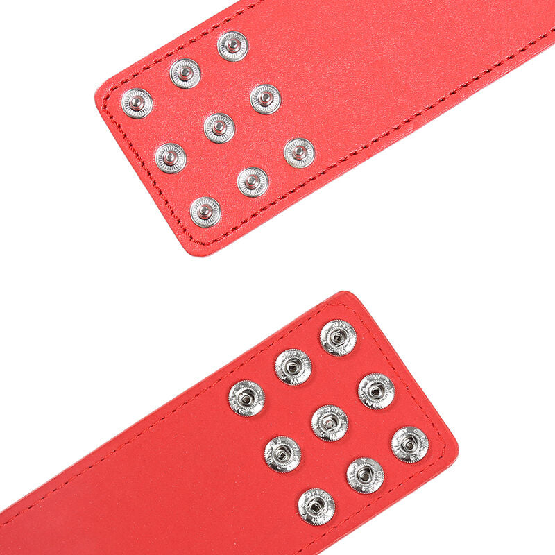 OHMAMA FETISH - MENOTTES ROUGES AVEC FERMETURE À PRESSION OHMAMA FETISH