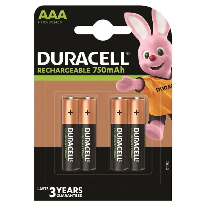 DURACELL - BATTERIE RECHARGEABLE HR03 AAA 750mAh 4 UNIT? DURACELL