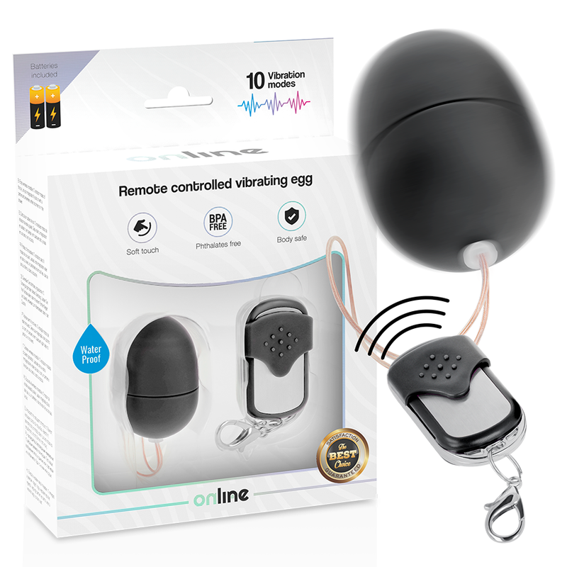 ONLINE - OEUF VIBRANT TÉLÉCOMMANDE S NOIR ONLINE