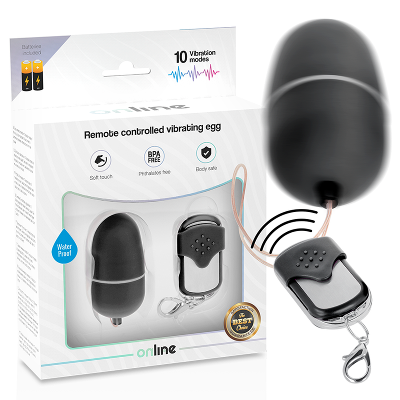 ONLINE - OEUF VIBRANT TÉLÉCOMMANDE M NOIR ONLINE