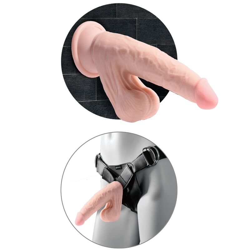 KING COCK - BALLES GODE 3D PLUS 24.5 CM PEAU CLAIRE KING COCK PLUS