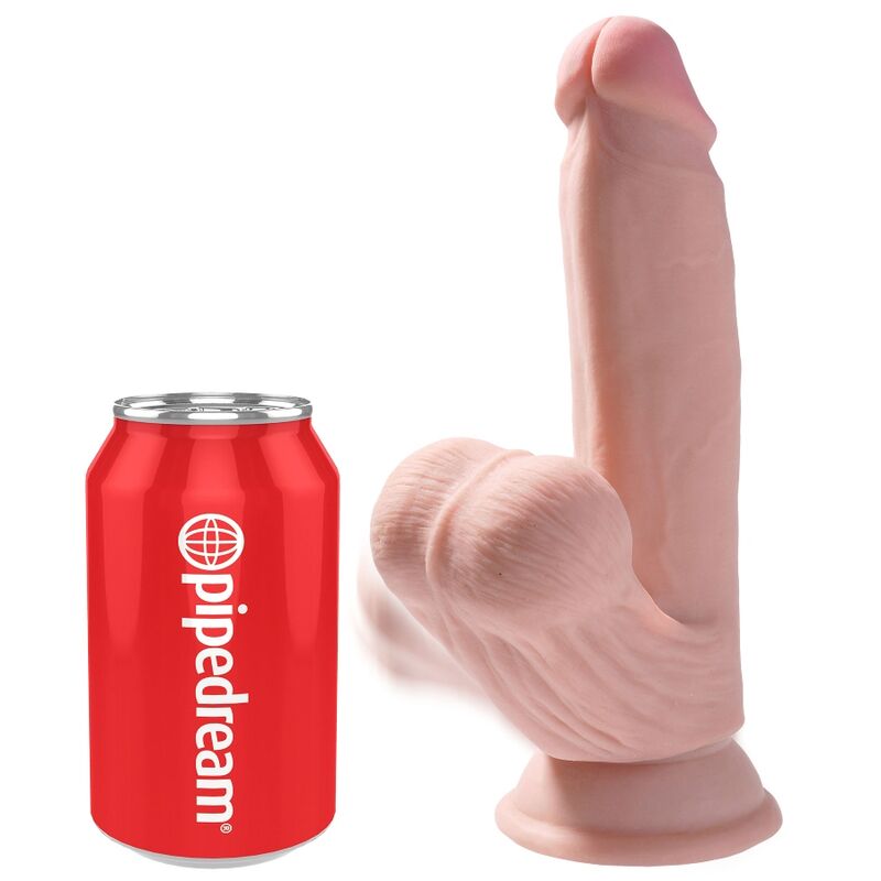 KING COCK - BALLES GODE 3D PLUS 15.2 CM PEAU CLAIRE KING COCK PLUS